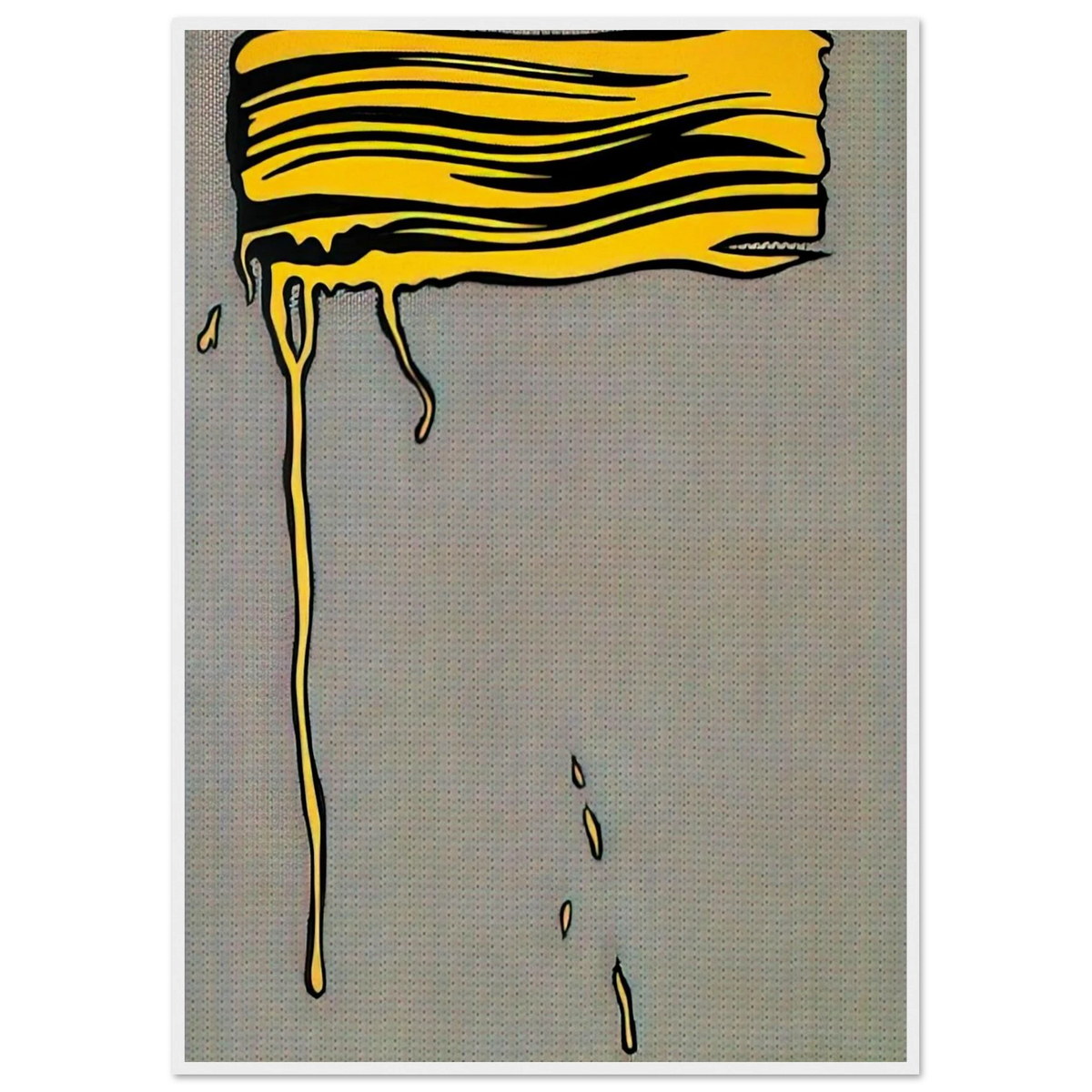 YELLOW BRUSHSTROKE I 1965 Framed Poster | Roy Lichtenstein Framed Prints Wall Art | Roy Lichtenstein Shop