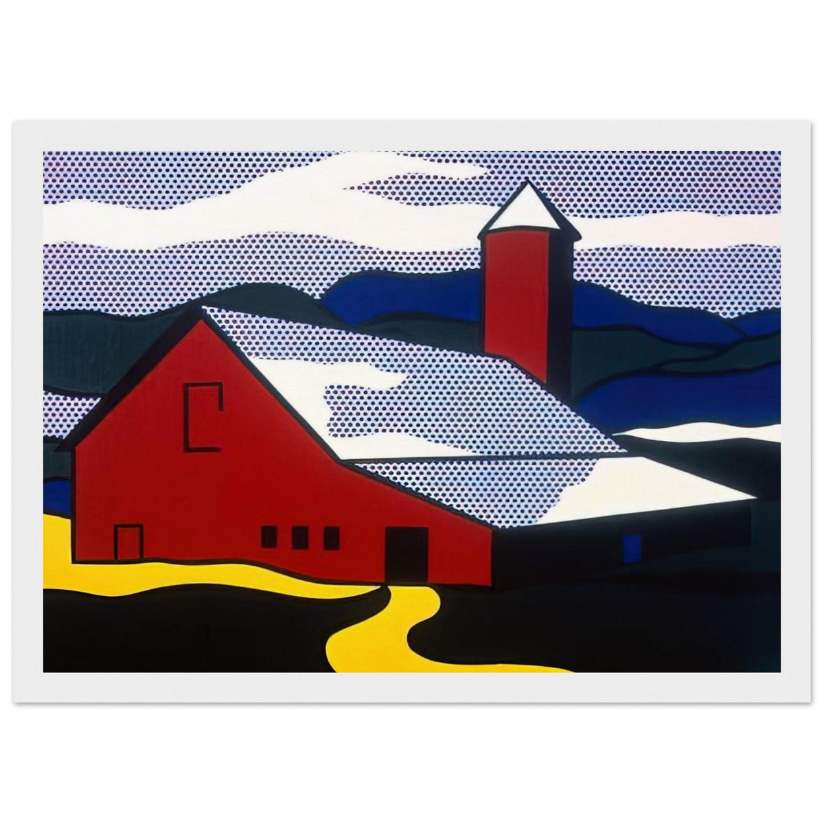 RED BARN II 1969 Framed Poster | Roy Lichtenstein Framed Prints Wall Art | Roy Lichtenstein Shop