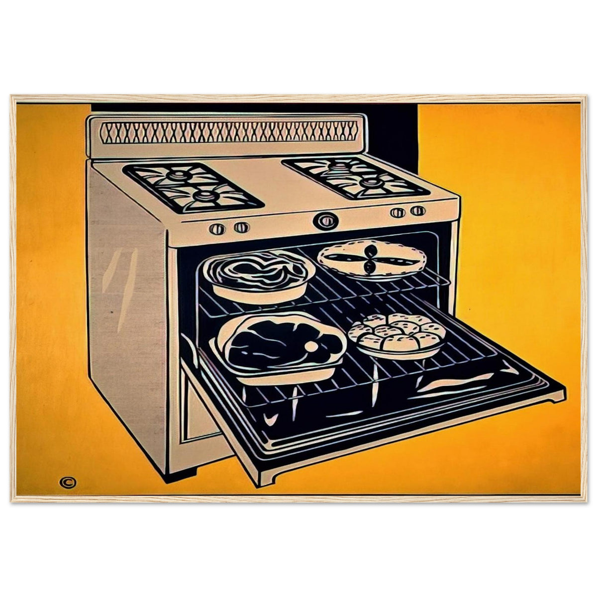KITCHEN RANGE 1962 Framed Poster | Roy Lichtenstein Framed Prints Wall Art | Roy Lichtenstein Shop