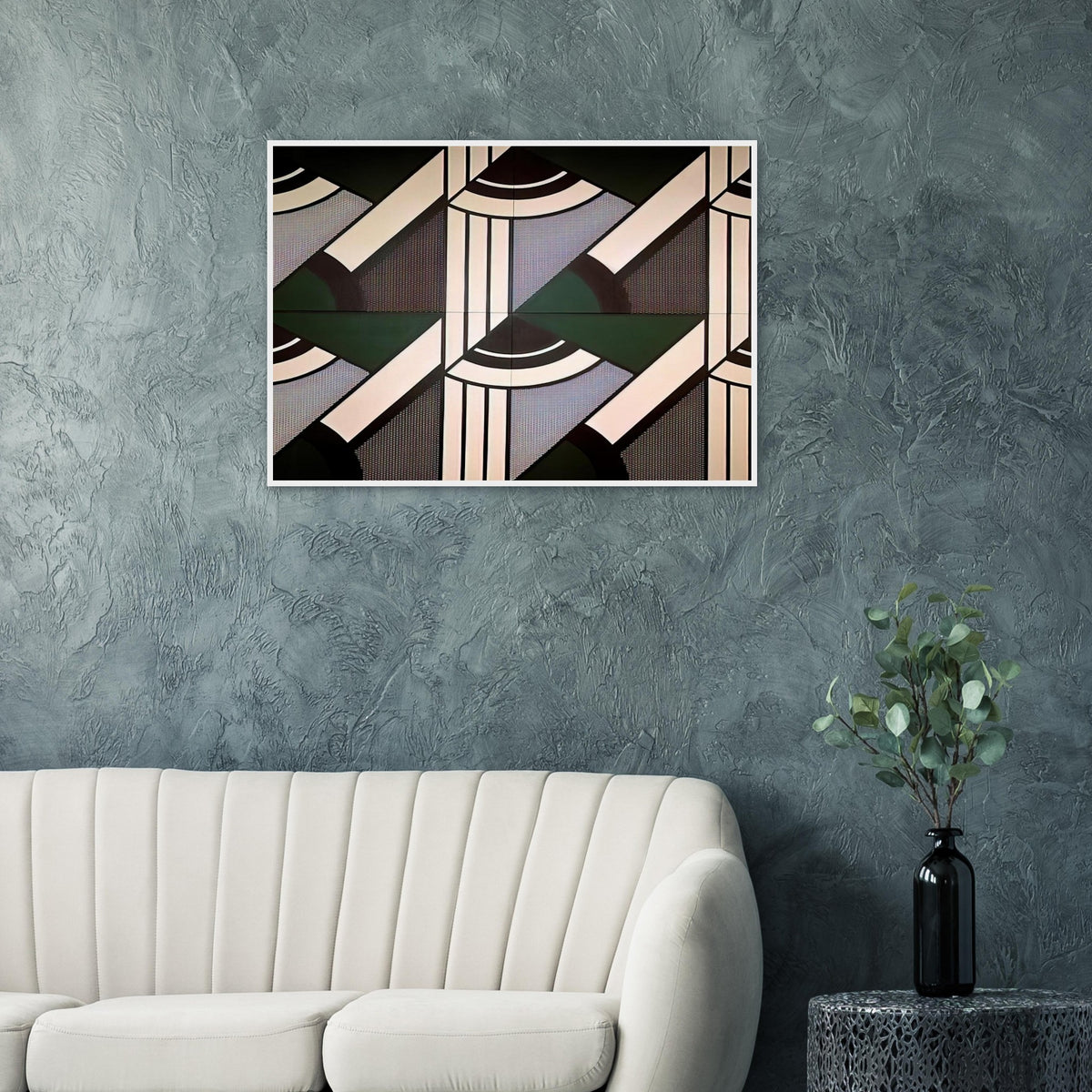 MODULAR PAINTING WITH FOUR PANELS 6 1970 Framed Poster | Roy Lichtenstein Framed Prints Wall Art | Roy Lichtenstein Shop