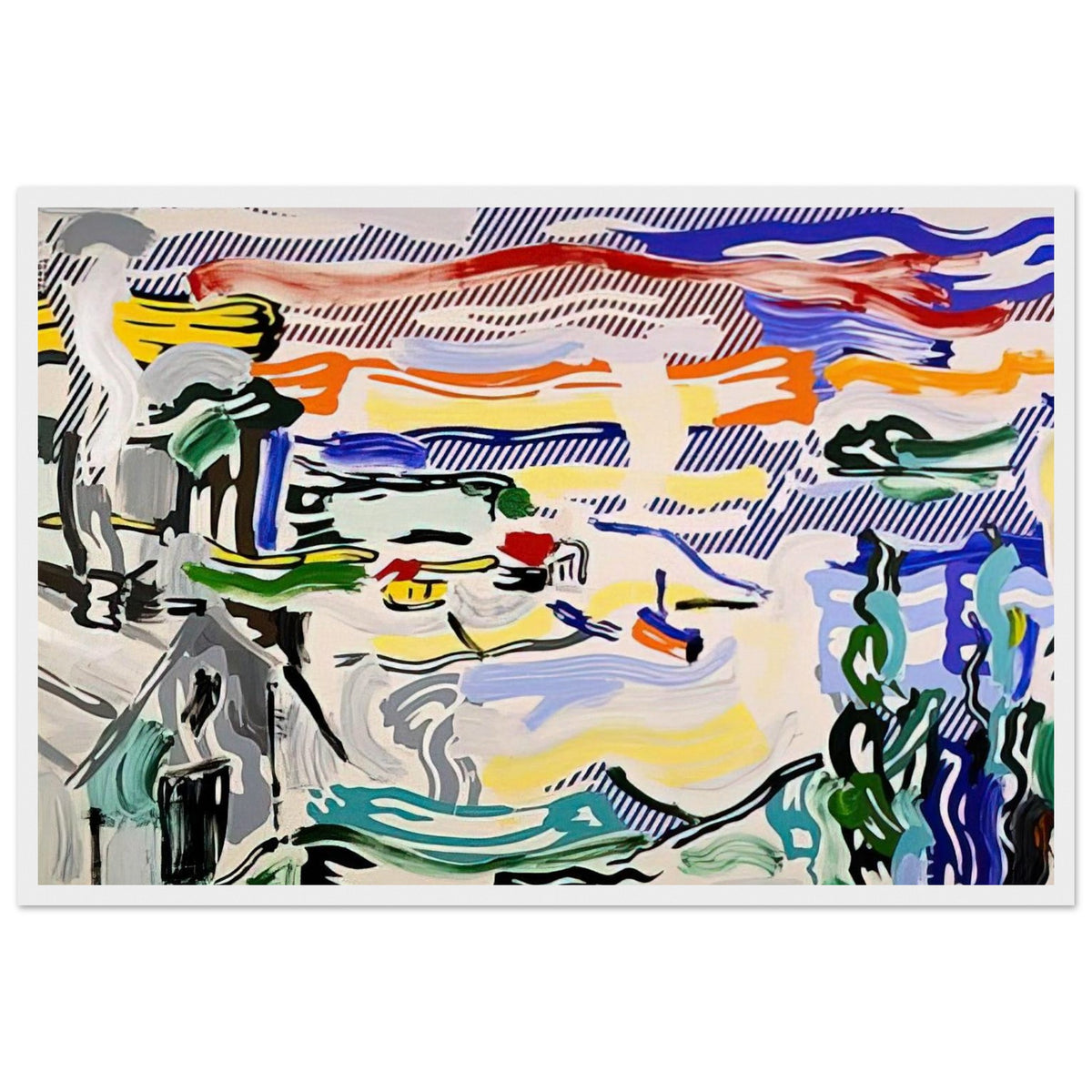 COAST VILLAGE 1987 Framed Poster | Roy Lichtenstein Framed Prints Wall Art | Roy Lichtenstein Shop