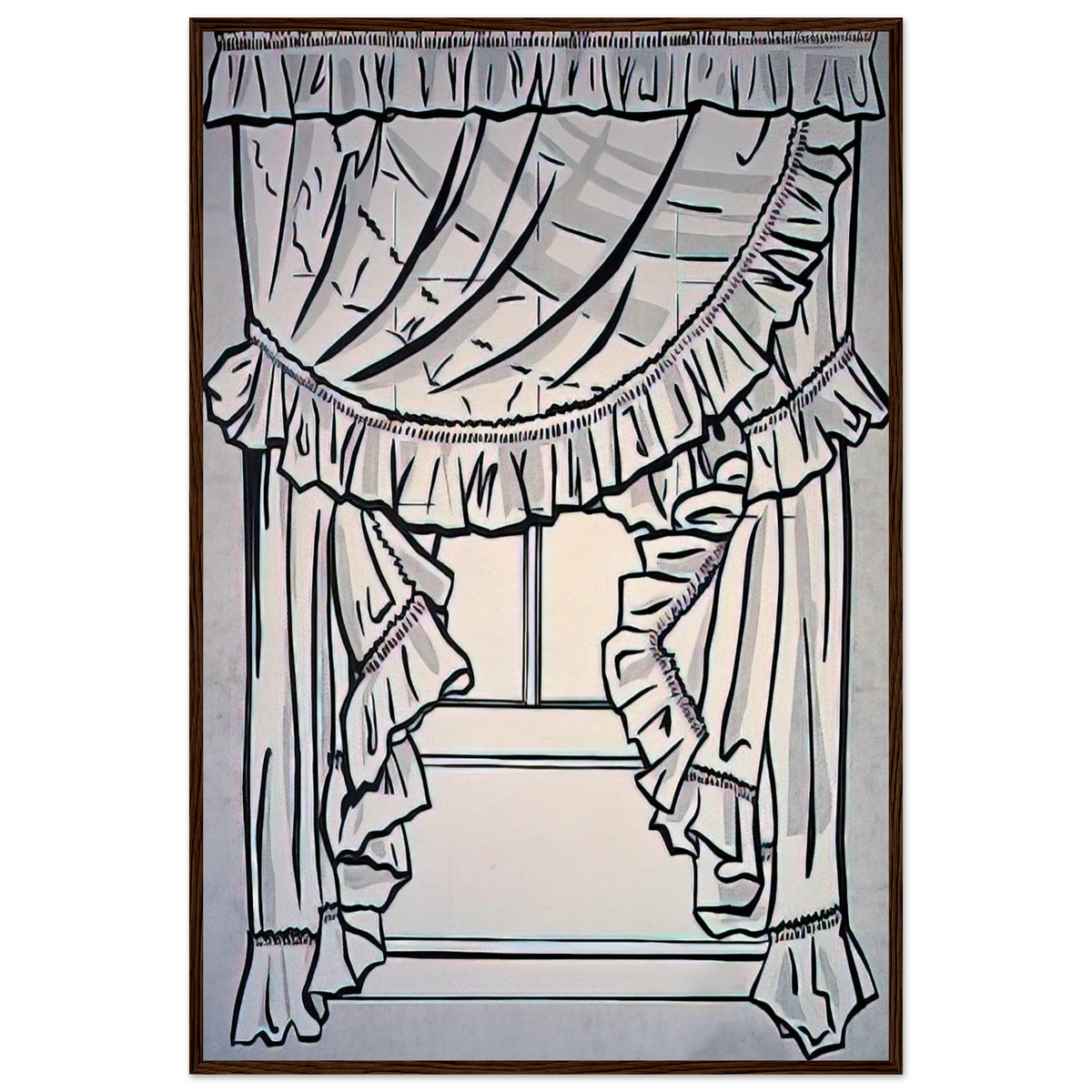 CURTAINS 1962 Framed Poster | Roy Lichtenstein Framed Prints Wall Art | Roy Lichtenstein Shop