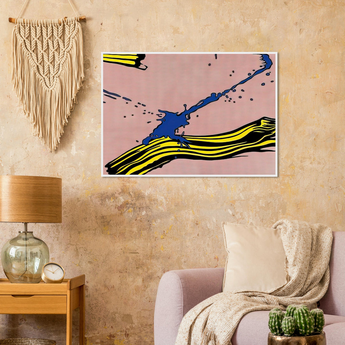 BRUSHSTROKE WITH SPATTER 1966 Framed Poster | Roy Lichtenstein Framed Prints Wall Art | Roy Lichtenstein Shop