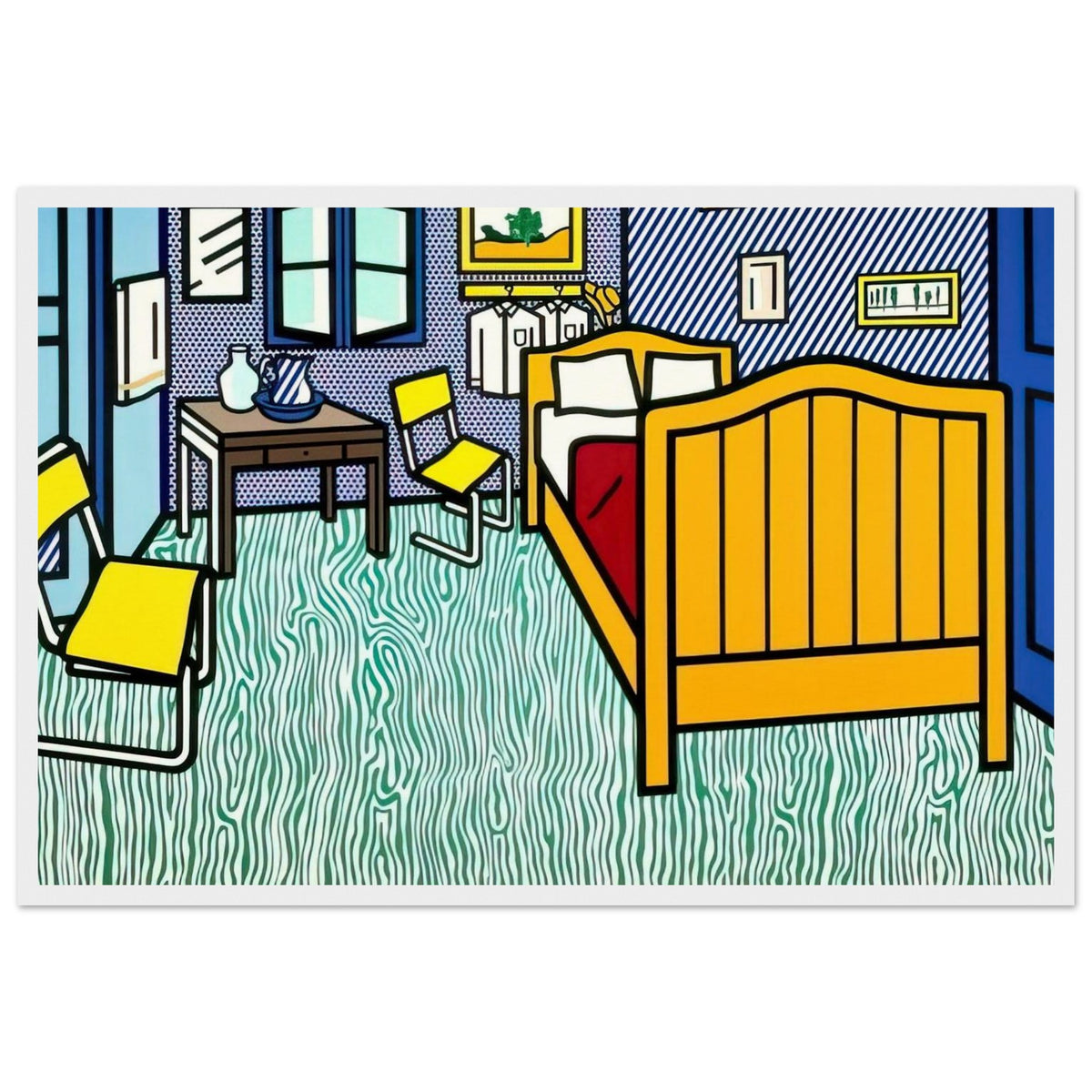 BEDROOM AT ARLES 1992 Framed Poster | Roy Lichtenstein Framed Prints Wall Art | Roy Lichtenstein Shop