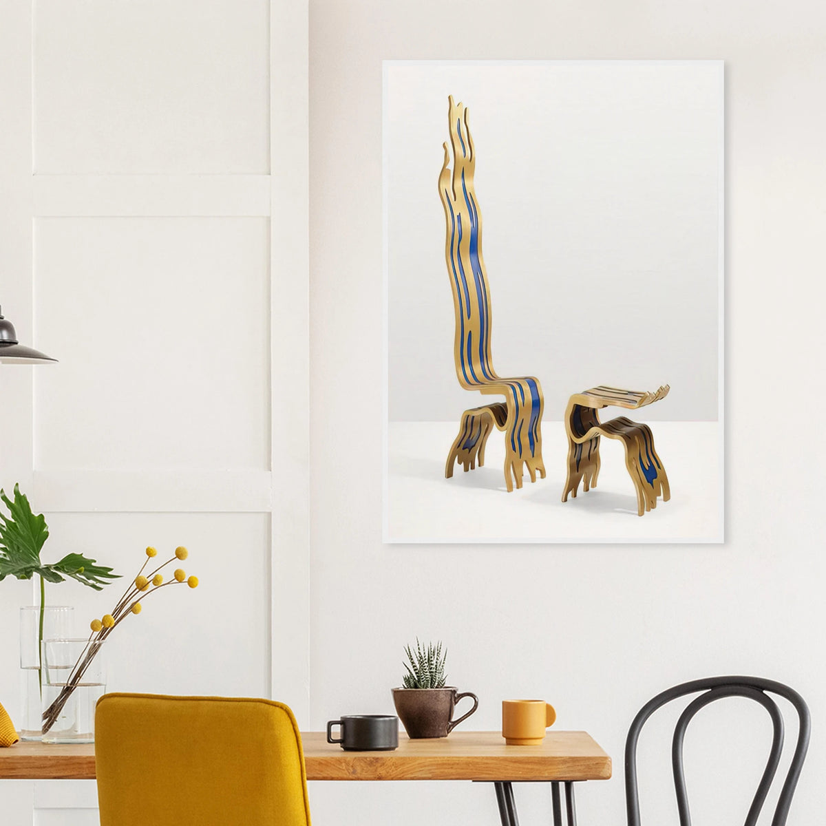 BRUSHSTROKE CHAIR AND OTTOMAN 1988 Framed Poster | Roy Lichtenstein Framed Prints Wall Art | Roy Lichtenstein Shop
