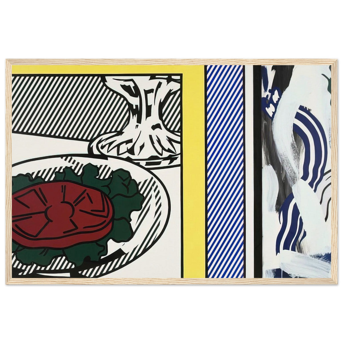 TOMATO AND ABSTRACTION 1982 Framed Poster | Roy Lichtenstein Framed Prints Wall Art | Roy Lichtenstein Shop