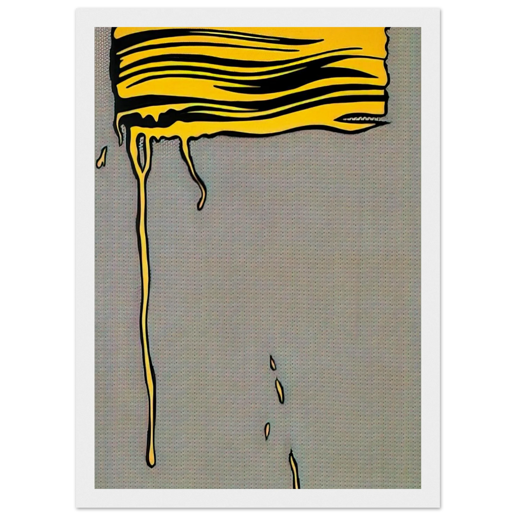 YELLOW BRUSHSTROKE I 1965 Framed Poster | Roy Lichtenstein Framed Prints Wall Art | Roy Lichtenstein Shop