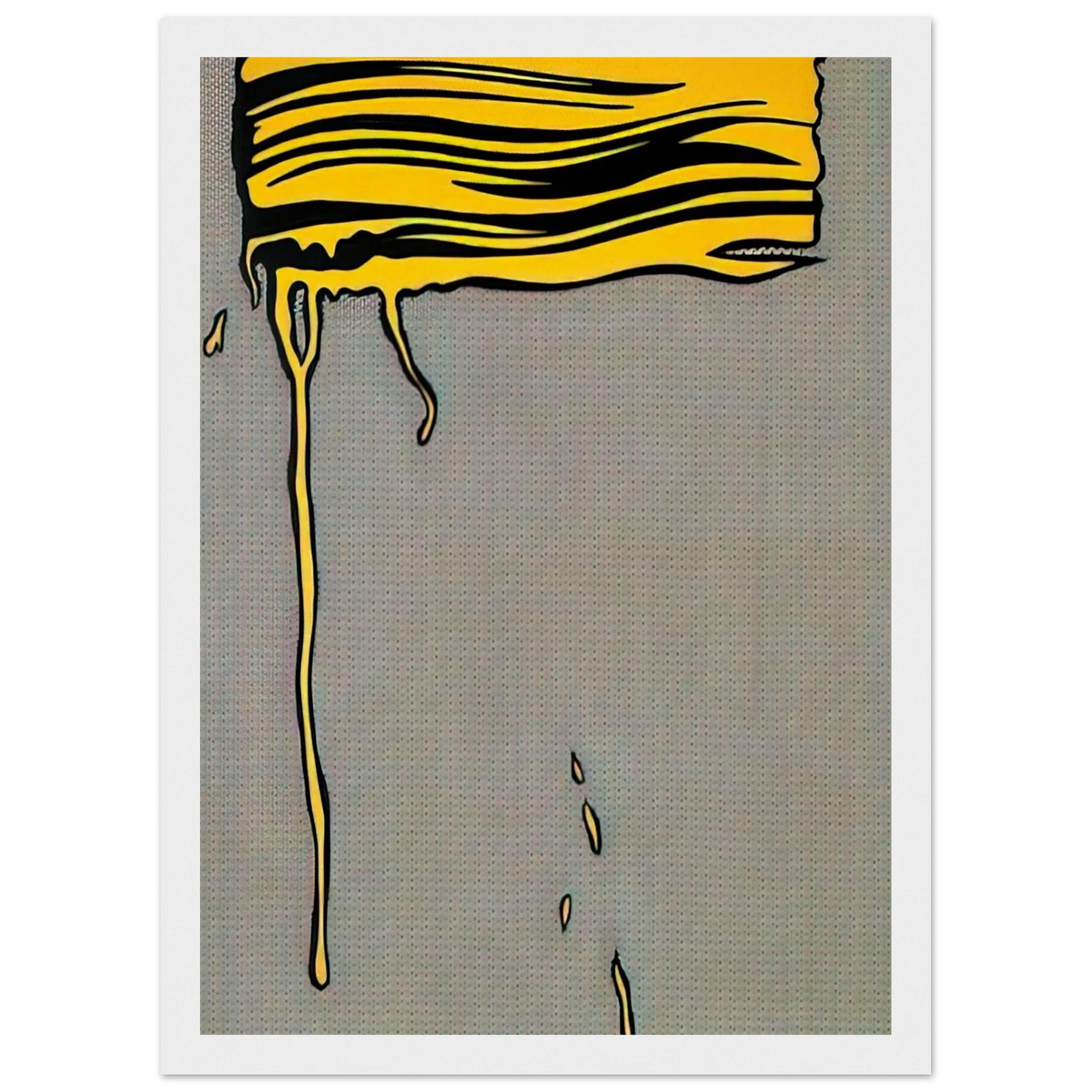 YELLOW BRUSHSTROKE I 1965 Framed Poster | Roy Lichtenstein Framed Prints Wall Art | Roy Lichtenstein Shop
