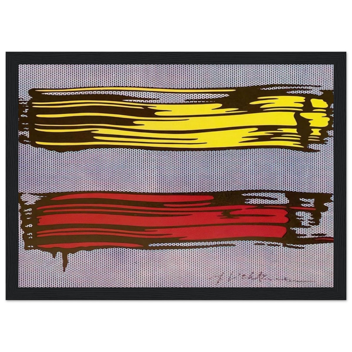YELLOW AND RED BRUSHSTROKES 1966 Framed Poster | Roy Lichtenstein Framed Prints Wall Art | Roy Lichtenstein Shop