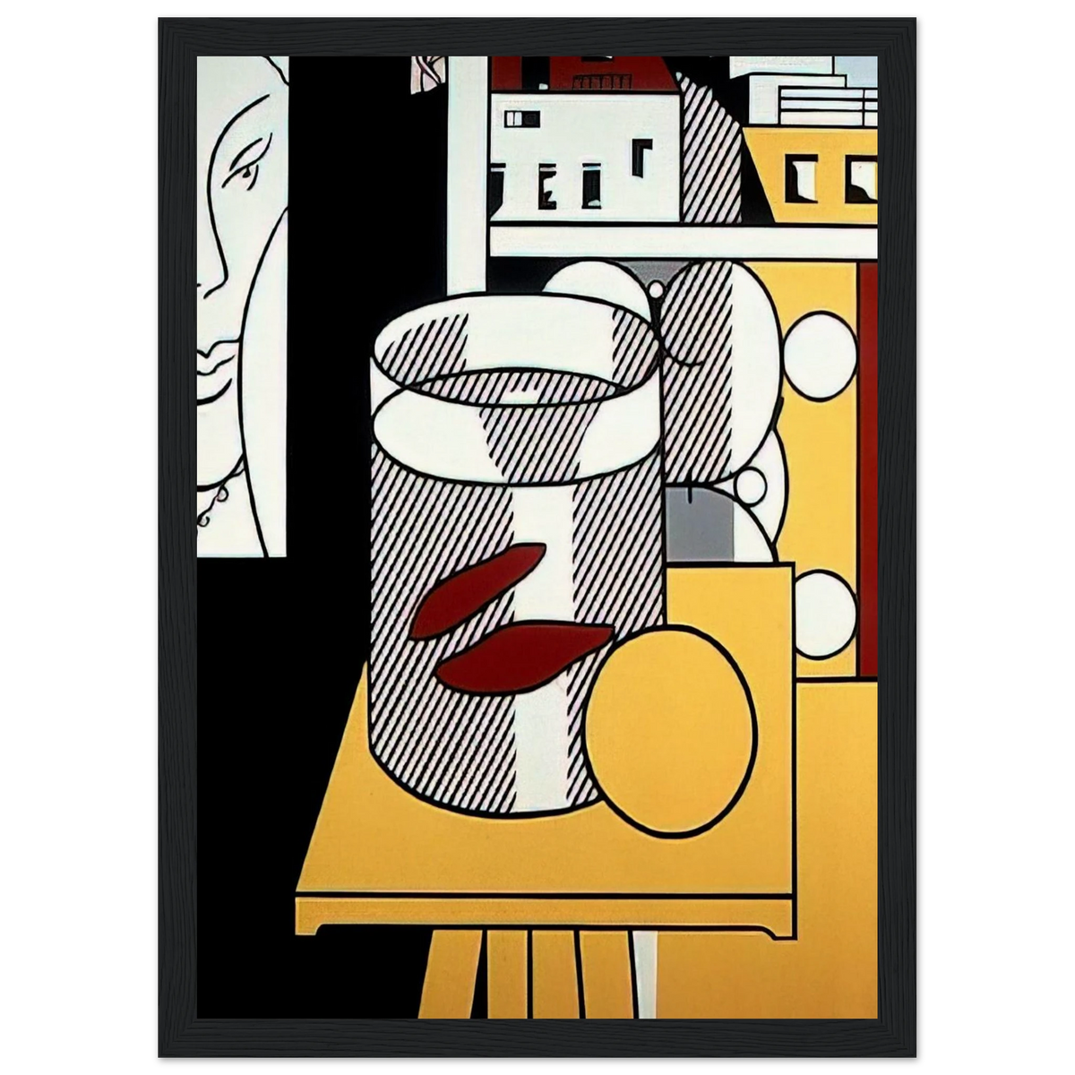 STILL LIFE WITH GOLDFISH 1974 Framed Poster | Roy Lichtenstein Framed Prints Wall Art | Roy Lichtenstein Shop