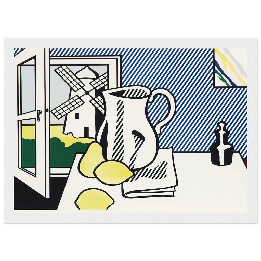 STILL LIFE WITH WINDMILL 1974 Framed Poster | Roy Lichtenstein Framed Prints Wall Art | Roy Lichtenstein Shop