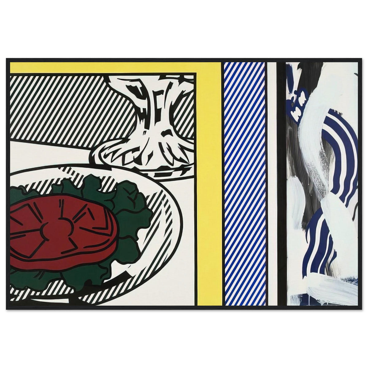 TOMATO AND ABSTRACTION 1982 Framed Poster | Roy Lichtenstein Framed Prints Wall Art | Roy Lichtenstein Shop