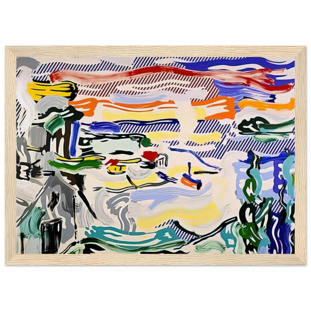 COAST VILLAGE 1987 Framed Poster | Roy Lichtenstein Framed Prints Wall Art | Roy Lichtenstein Shop