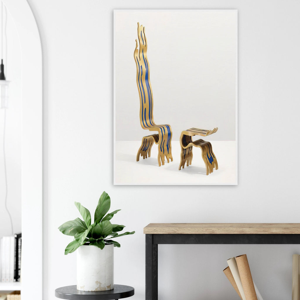 BRUSHSTROKE CHAIR AND OTTOMAN 1988 Framed Poster | Roy Lichtenstein Framed Prints Wall Art | Roy Lichtenstein Shop