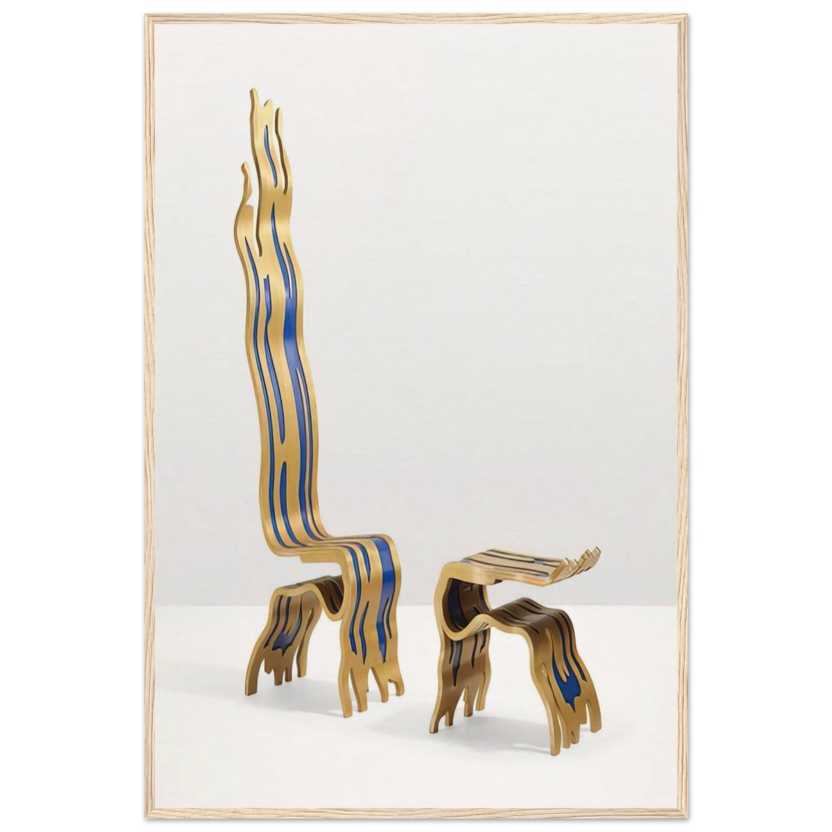 BRUSHSTROKE CHAIR AND OTTOMAN 1988 Framed Poster | Roy Lichtenstein Framed Prints Wall Art | Roy Lichtenstein Shop