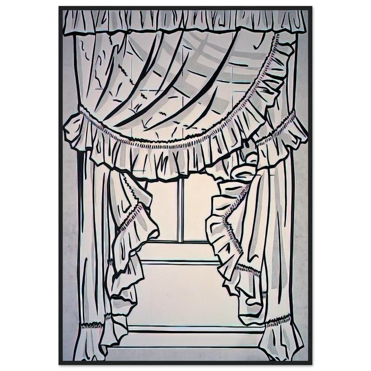 CURTAINS 1962 Framed Poster | Roy Lichtenstein Framed Prints Wall Art | Roy Lichtenstein Shop