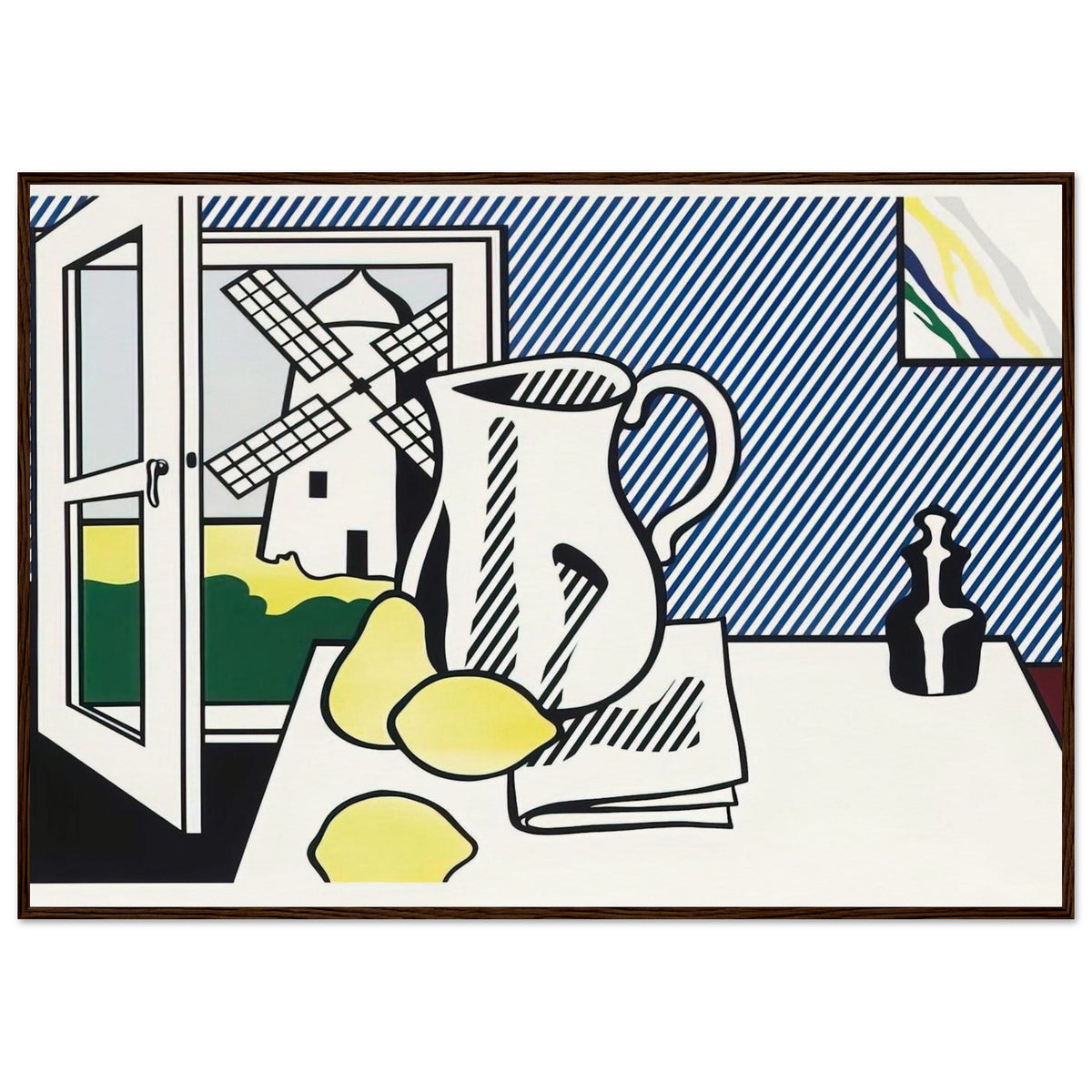 STILL LIFE WITH WINDMILL 1974 Framed Poster | Roy Lichtenstein Framed Prints Wall Art | Roy Lichtenstein Shop