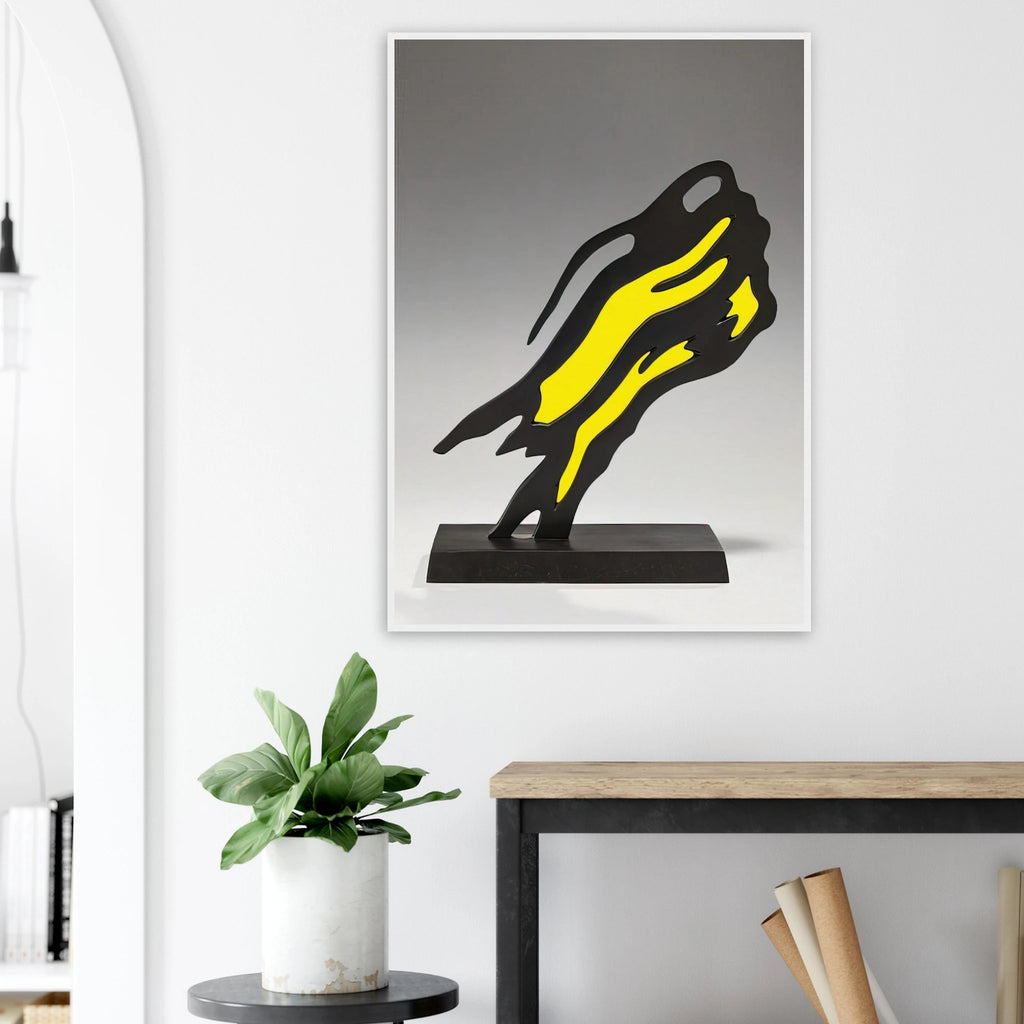 WEISMAN AWARD YELLOW BRUSHSTROKE 1991 Framed Poster | Roy Lichtenstein Framed Prints Wall Art | Roy Lichtenstein Shop