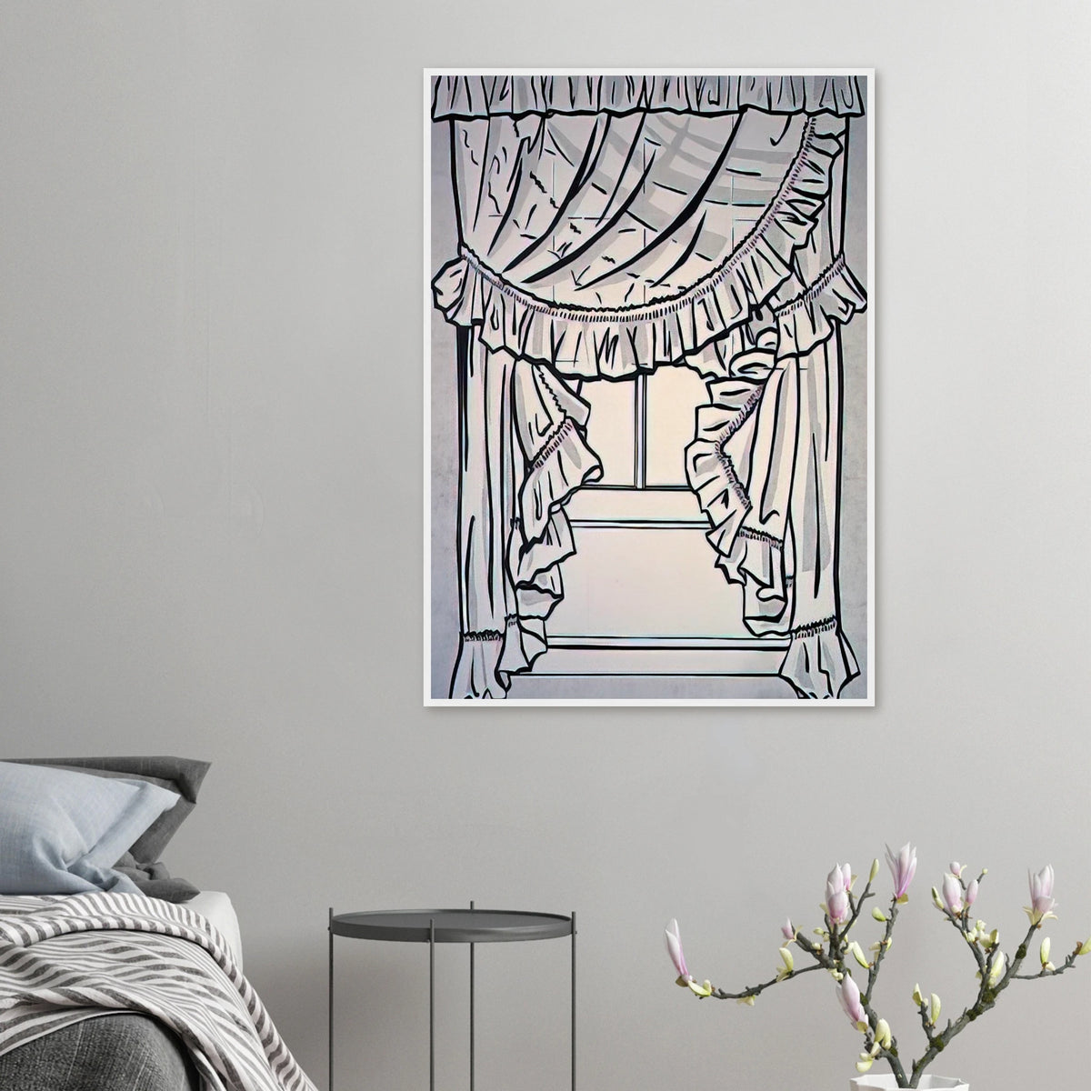 CURTAINS 1962 Framed Poster | Roy Lichtenstein Framed Prints Wall Art | Roy Lichtenstein Shop