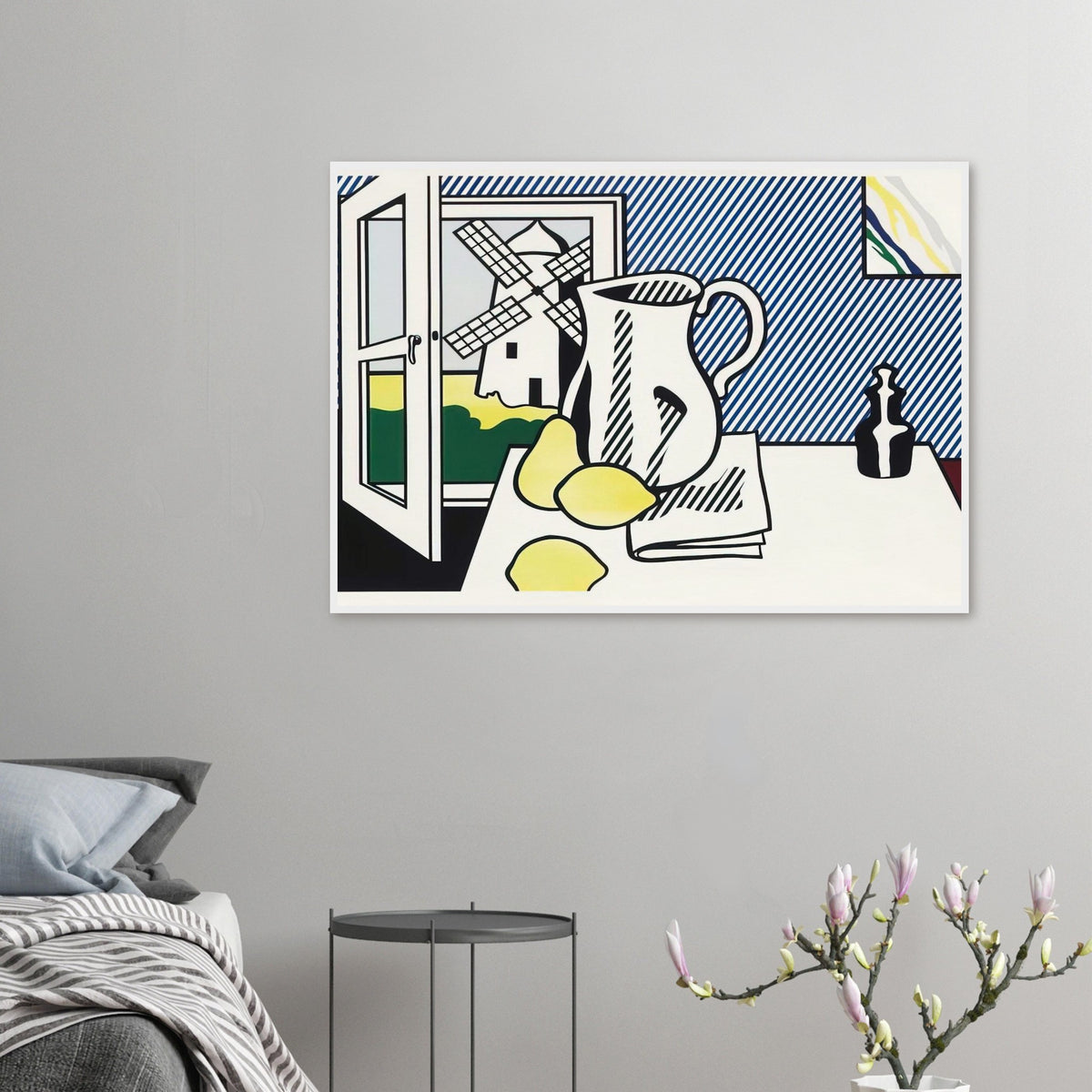 STILL LIFE WITH WINDMILL 1974 Framed Poster | Roy Lichtenstein Framed Prints Wall Art | Roy Lichtenstein Shop