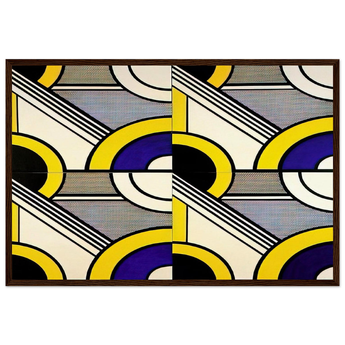 MODULAR PAINTING WITH FOUR PANELS 1 1969 Framed Poster | Roy Lichtenstein Framed Prints Wall Art | Roy Lichtenstein Shop
