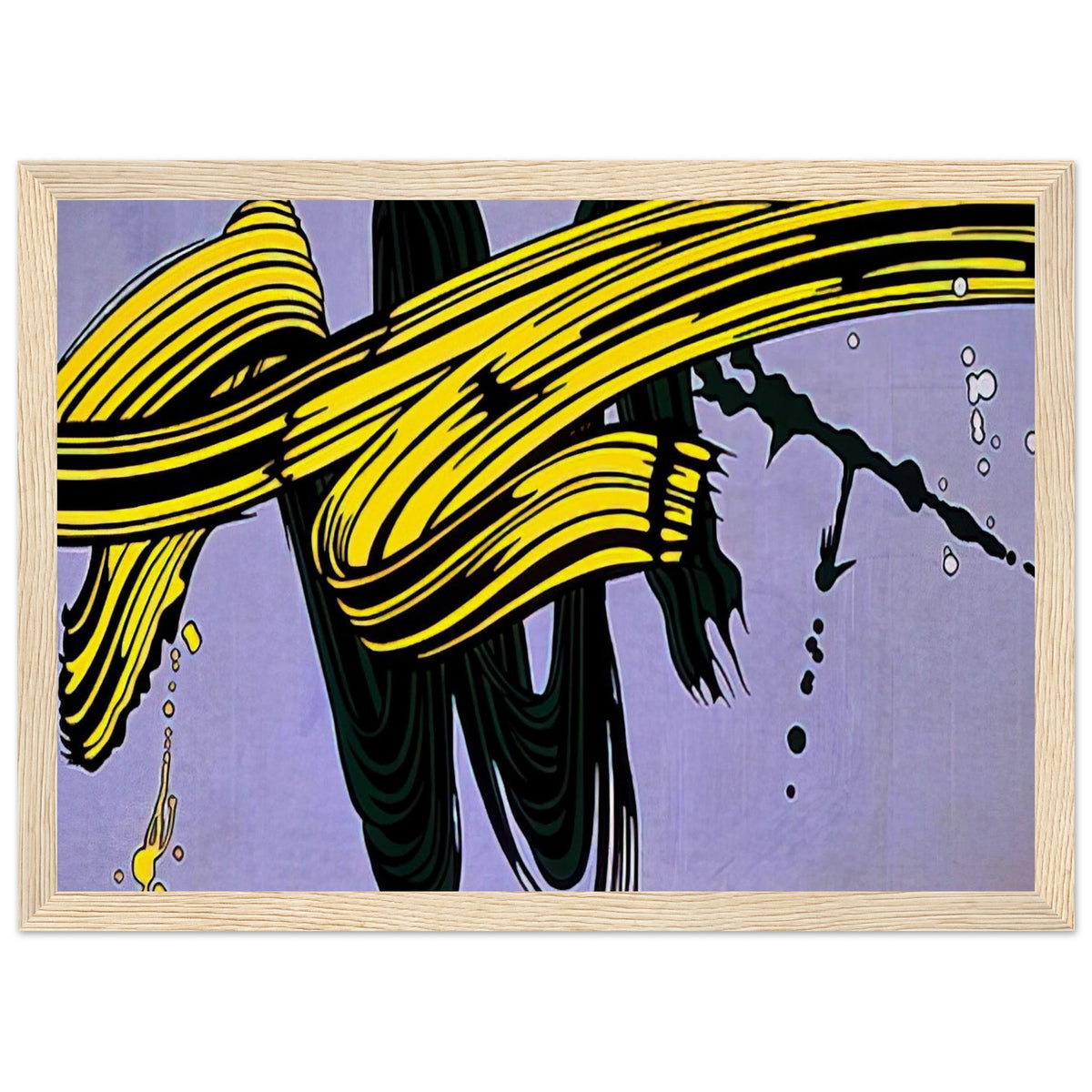 YELLOW AND GREEN BRUSHSTROKES 1966 Framed Poster | Roy Lichtenstein Framed Prints Wall Art | Roy Lichtenstein Shop