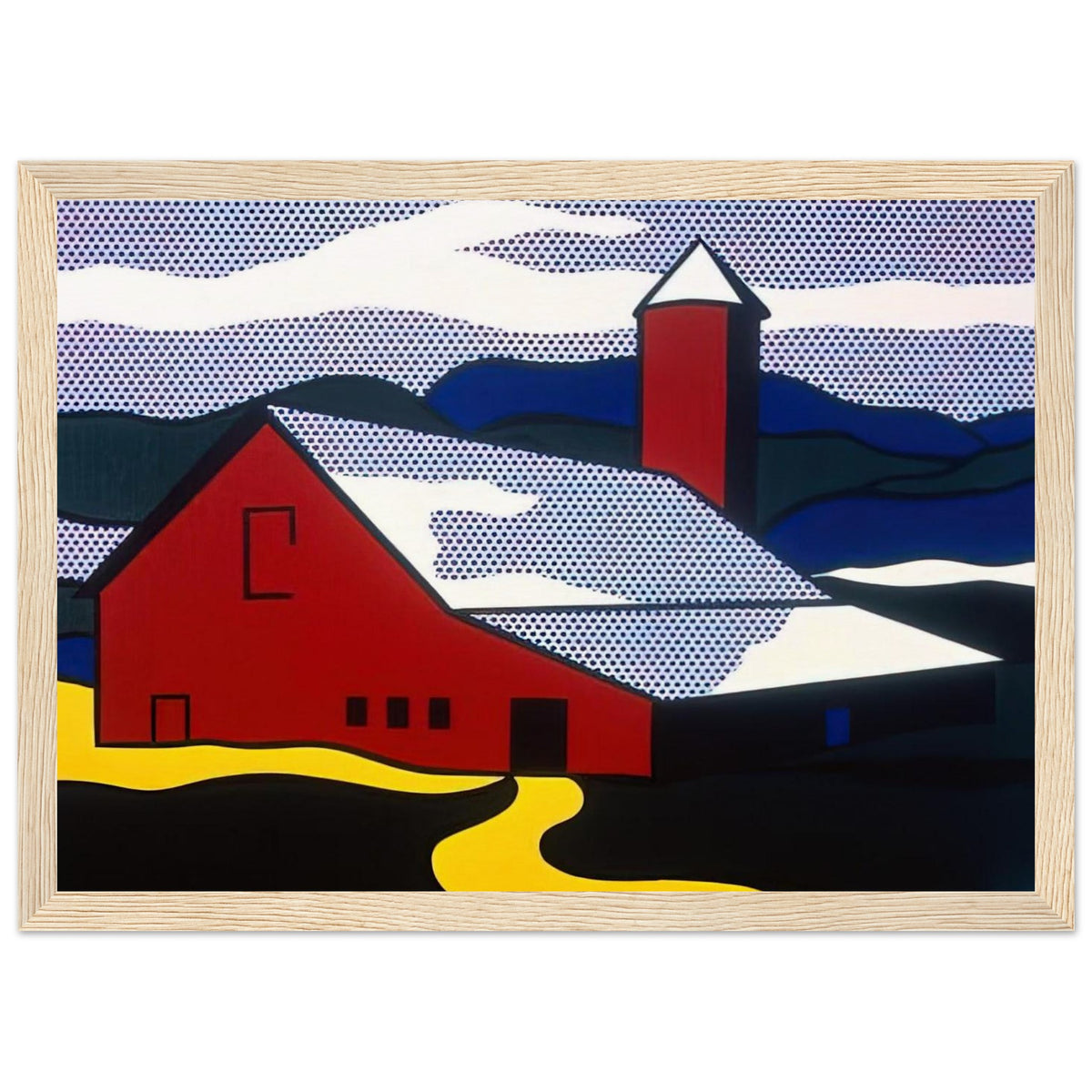 RED BARN II 1969 Framed Poster | Roy Lichtenstein Framed Prints Wall Art | Roy Lichtenstein Shop
