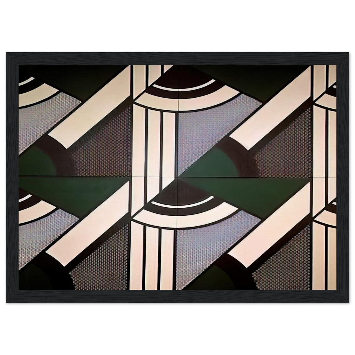 MODULAR PAINTING WITH FOUR PANELS 6 1970 Framed Poster | Roy Lichtenstein Framed Prints Wall Art | Roy Lichtenstein Shop