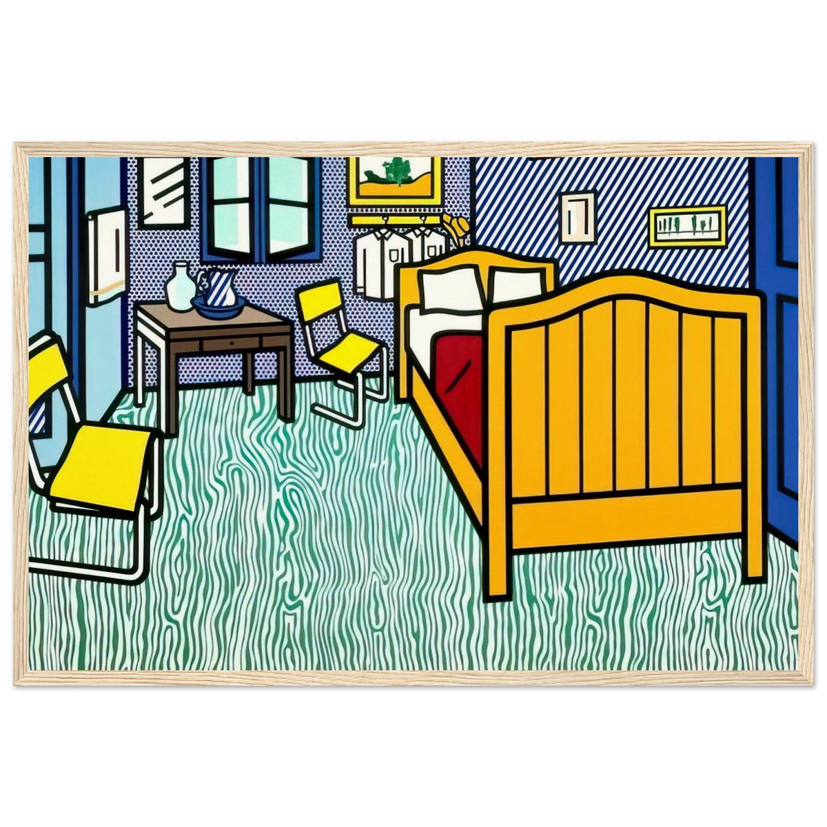 BEDROOM AT ARLES 1992 Framed Poster | Roy Lichtenstein Framed Prints Wall Art | Roy Lichtenstein Shop