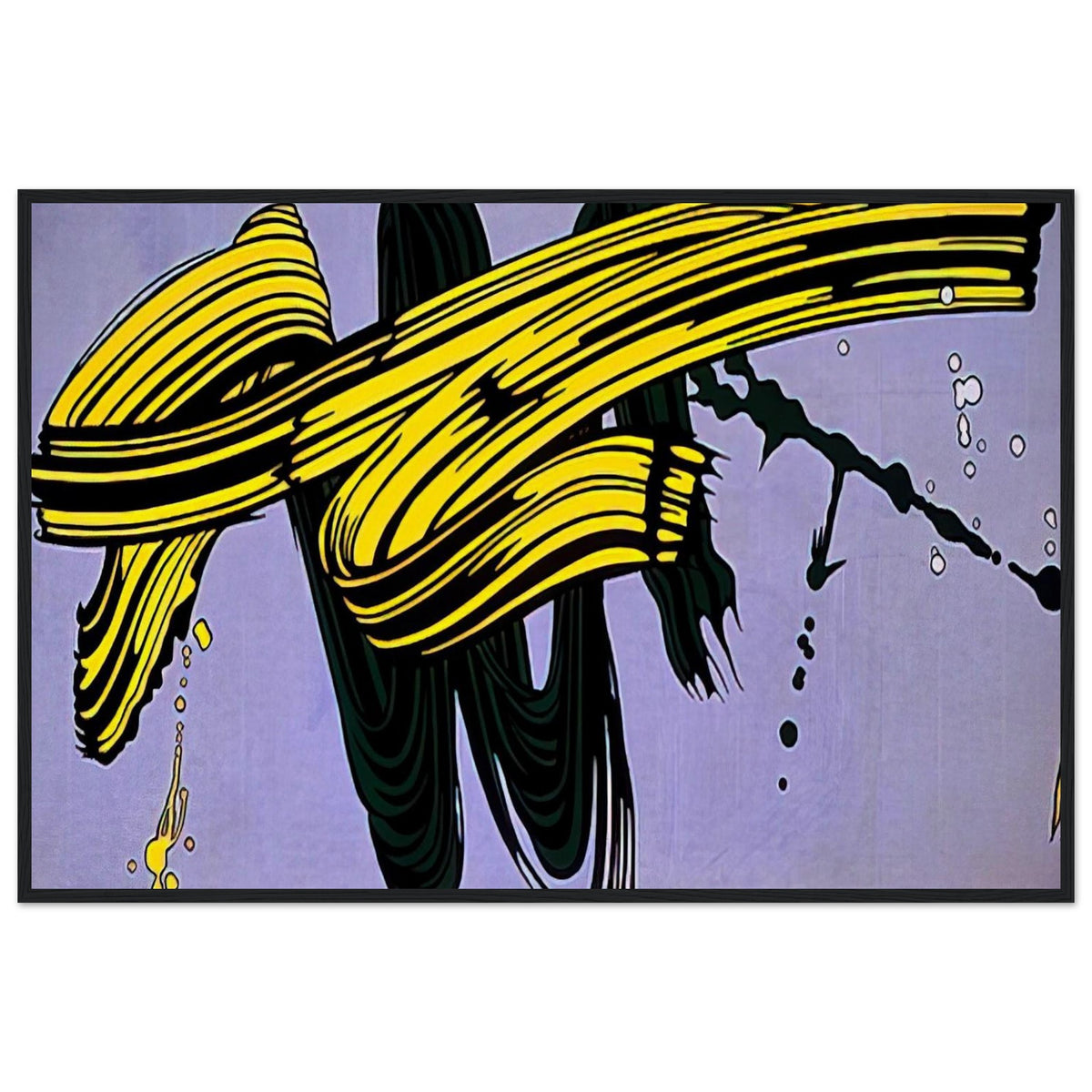 YELLOW AND GREEN BRUSHSTROKES 1966 Framed Poster | Roy Lichtenstein Framed Prints Wall Art | Roy Lichtenstein Shop