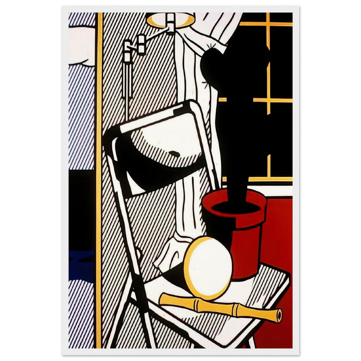 INTERIOR WITH CACTUS 1978 Framed Poster | Roy Lichtenstein Framed Prints Wall Art | Roy Lichtenstein Shop