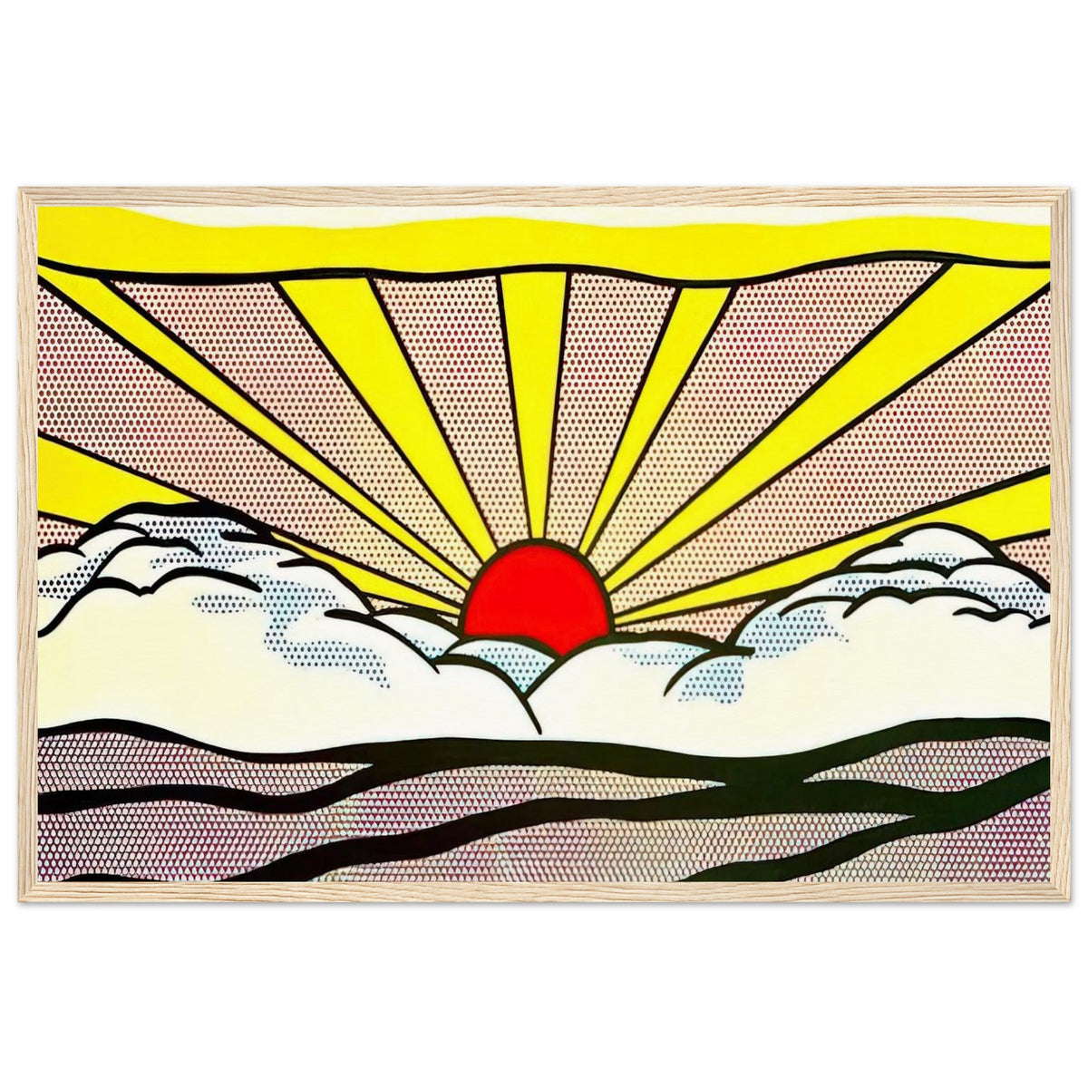 SUNRISE 1965 Framed Poster | Roy Lichtenstein Framed Prints Wall Art | Roy Lichtenstein Shop