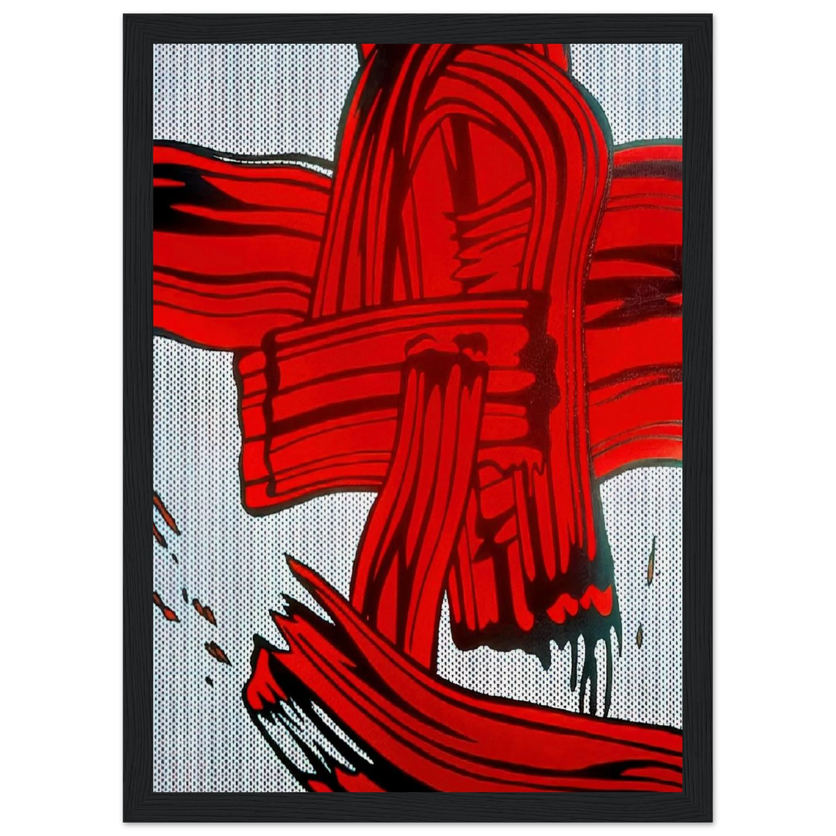 RED PAINTING BRUSHSTROKE 1965 Framed Poster | Roy Lichtenstein Framed Prints Wall Art | Roy Lichtenstein Shop
