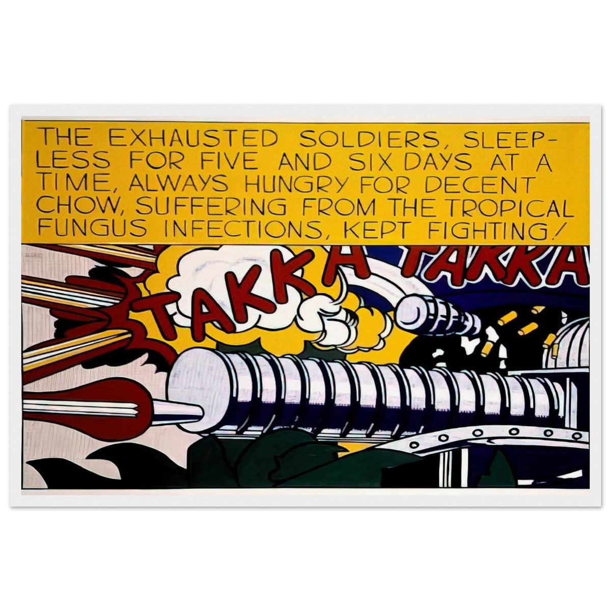TAKKA TAKKA 1962 Framed Poster | Roy Lichtenstein Framed Prints Wall Art | Roy Lichtenstein Shop