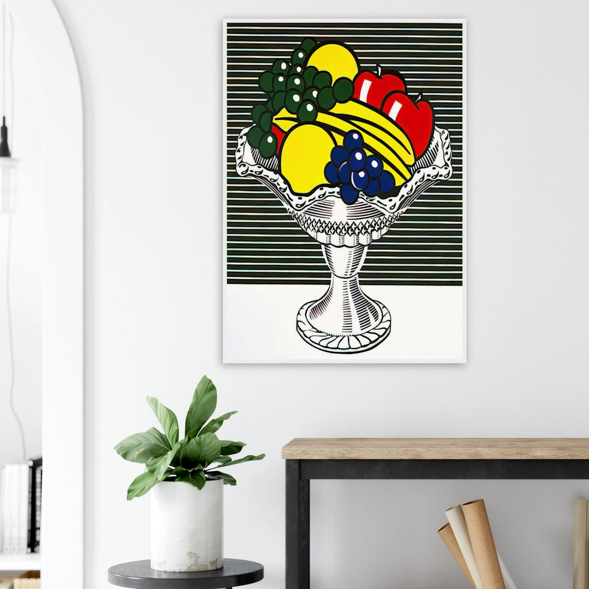 STILL LIFE WITH CRYSTAL BOWL 1973 Framed Poster | Roy Lichtenstein Framed Prints Wall Art | Roy Lichtenstein Shop