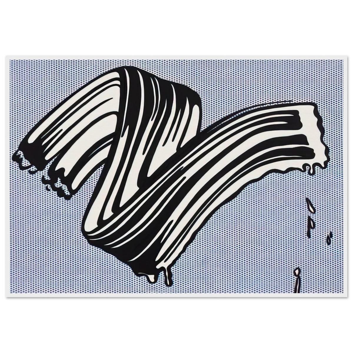 WHITE BRUSHSTROKE I 1965 Framed Poster | Roy Lichtenstein Framed Prints Wall Art | Roy Lichtenstein Shop