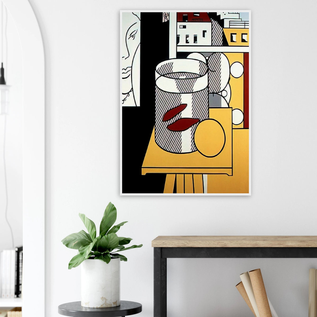 STILL LIFE WITH GOLDFISH 1974 Framed Poster | Roy Lichtenstein Framed Prints Wall Art | Roy Lichtenstein Shop