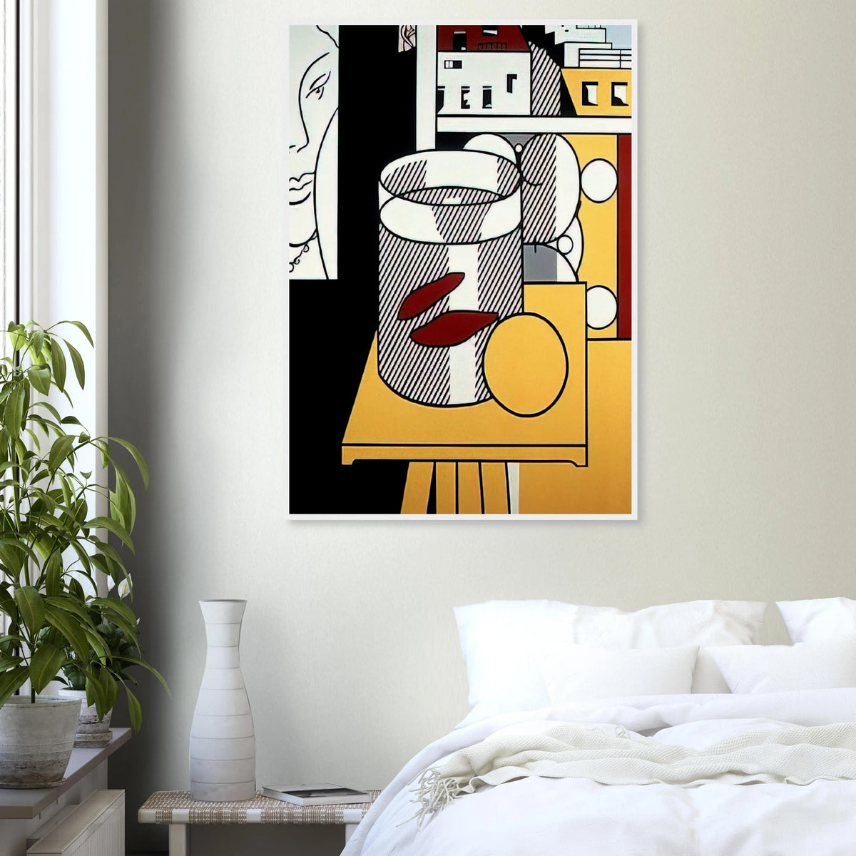 STILL LIFE WITH GOLDFISH 1974 Framed Poster | Roy Lichtenstein Framed Prints Wall Art | Roy Lichtenstein Shop