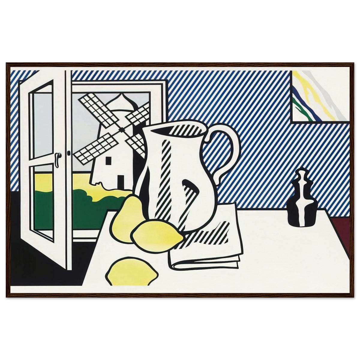 STILL LIFE WITH WINDMILL 1974 Framed Poster | Roy Lichtenstein Framed Prints Wall Art | Roy Lichtenstein Shop
