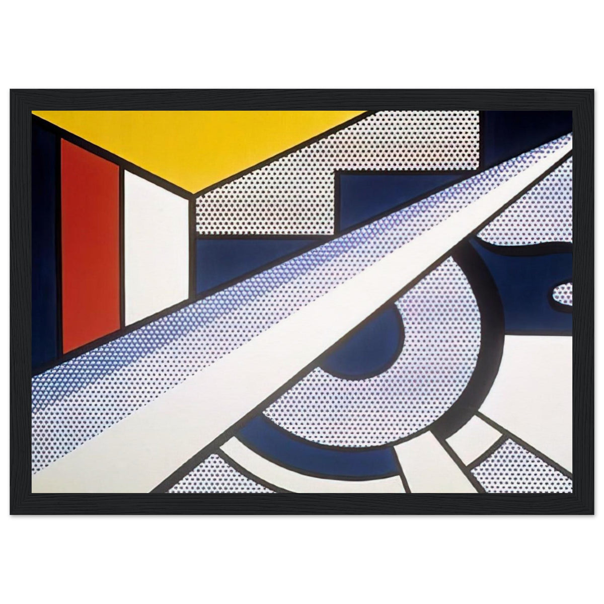 MODERN PAINTING WITH WEDGE 1967 Framed Poster | Roy Lichtenstein Framed Prints Wall Art | Roy Lichtenstein Shop