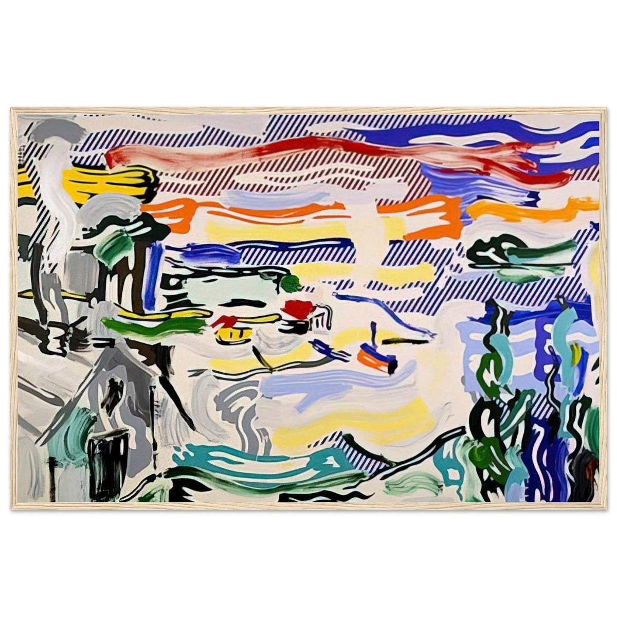 COAST VILLAGE 1987 Framed Poster | Roy Lichtenstein Framed Prints Wall Art | Roy Lichtenstein Shop