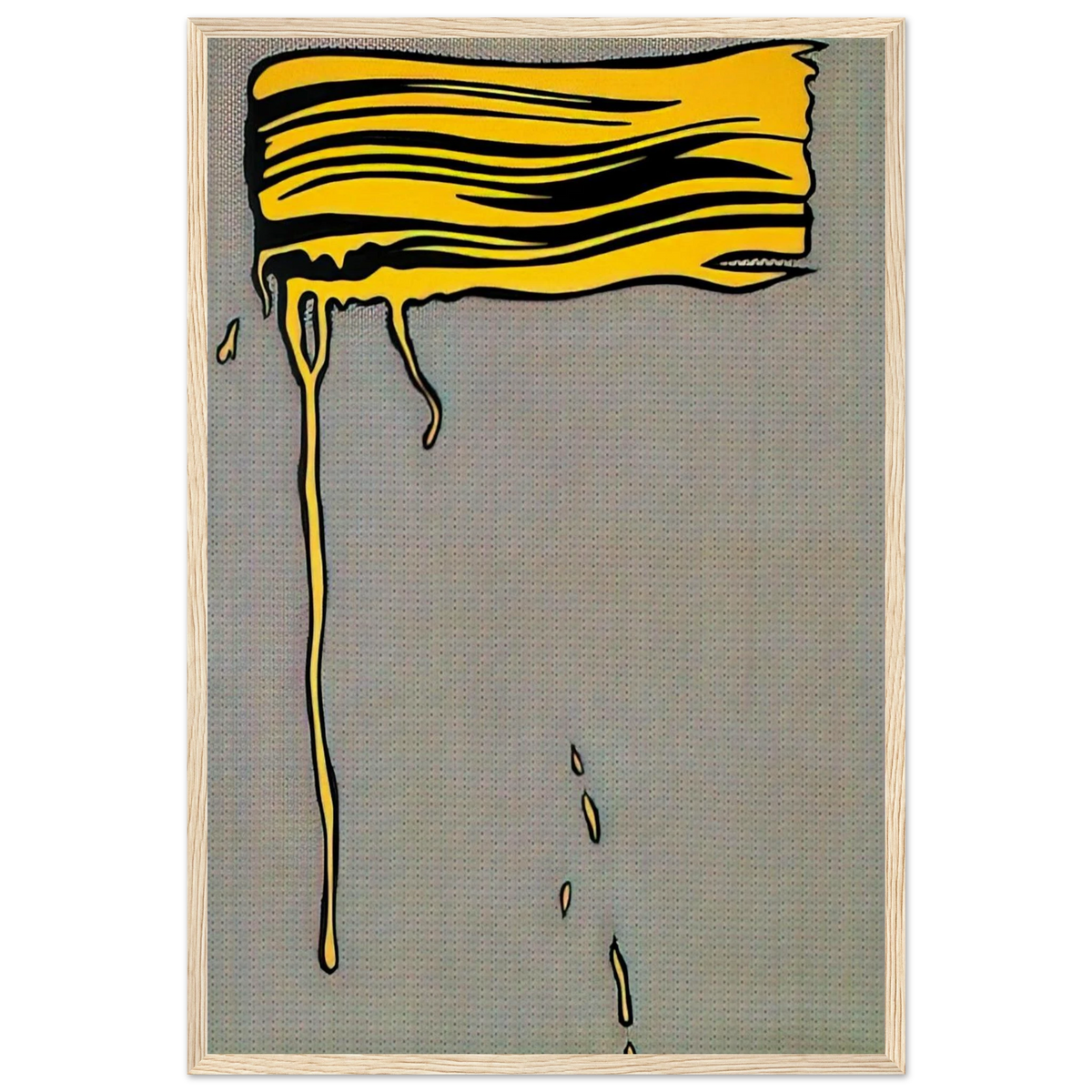 YELLOW BRUSHSTROKE I 1965 Framed Poster | Roy Lichtenstein Framed Prints Wall Art | Roy Lichtenstein Shop