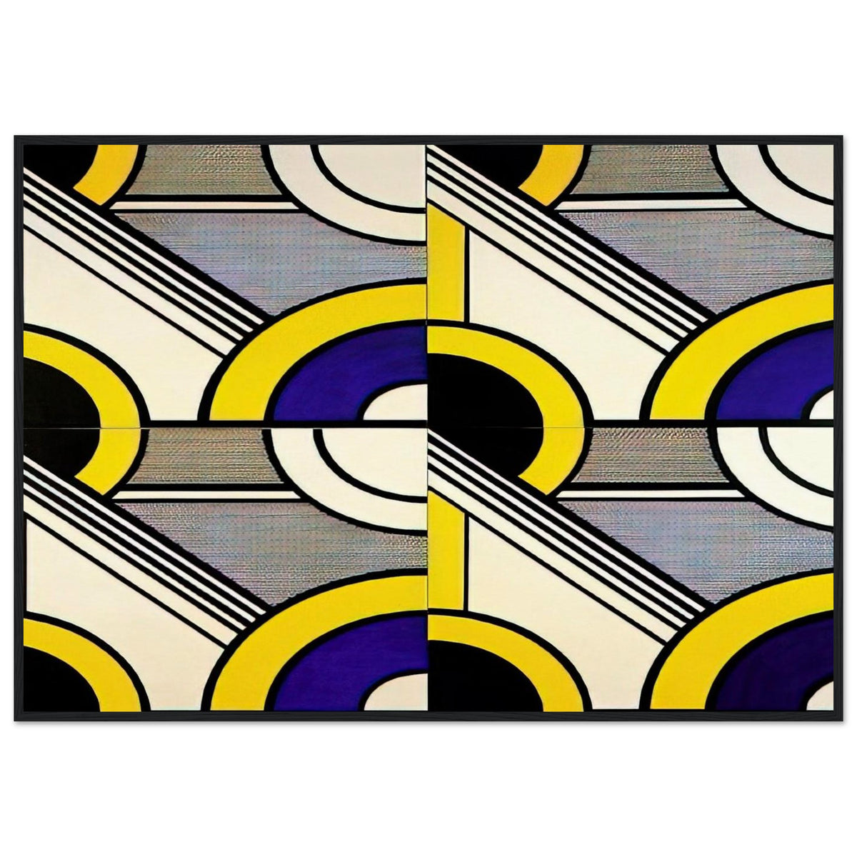 MODULAR PAINTING WITH FOUR PANELS 1 1969 Framed Poster | Roy Lichtenstein Framed Prints Wall Art | Roy Lichtenstein Shop