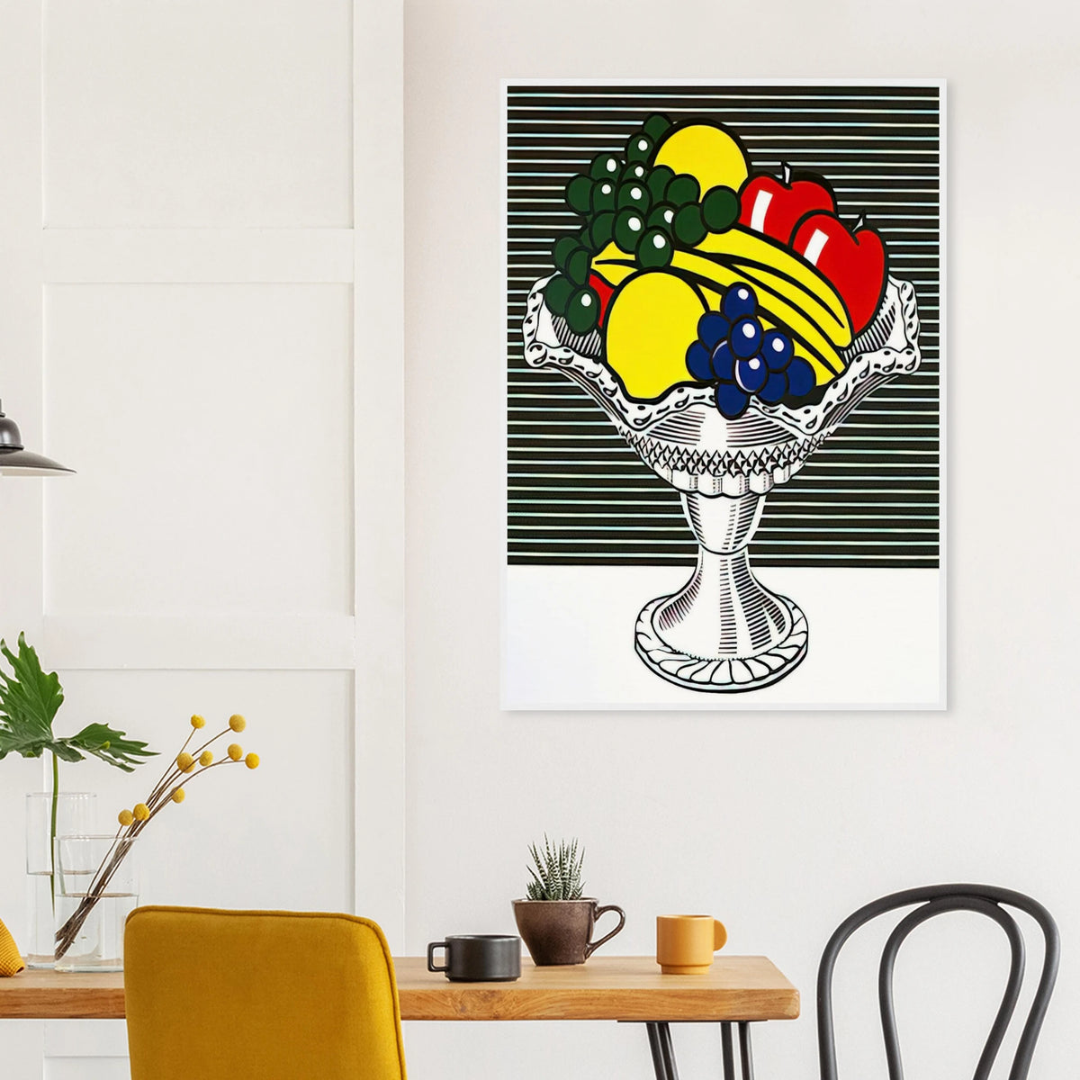 STILL LIFE WITH CRYSTAL BOWL 1973 Framed Poster | Roy Lichtenstein Framed Prints Wall Art | Roy Lichtenstein Shop