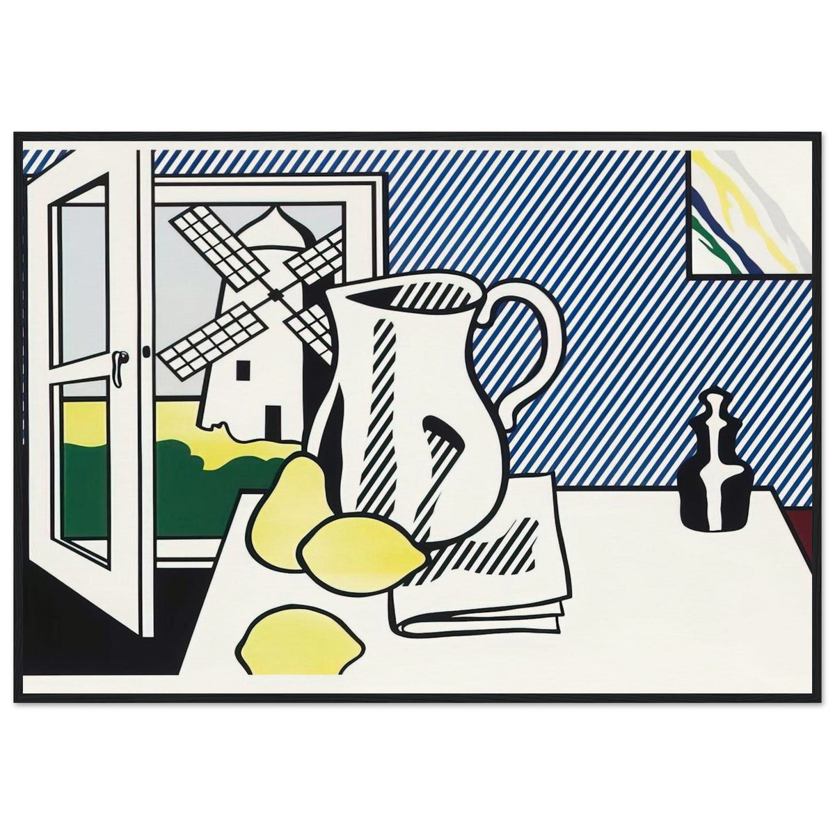 STILL LIFE WITH WINDMILL 1974 Framed Poster | Roy Lichtenstein Framed Prints Wall Art | Roy Lichtenstein Shop