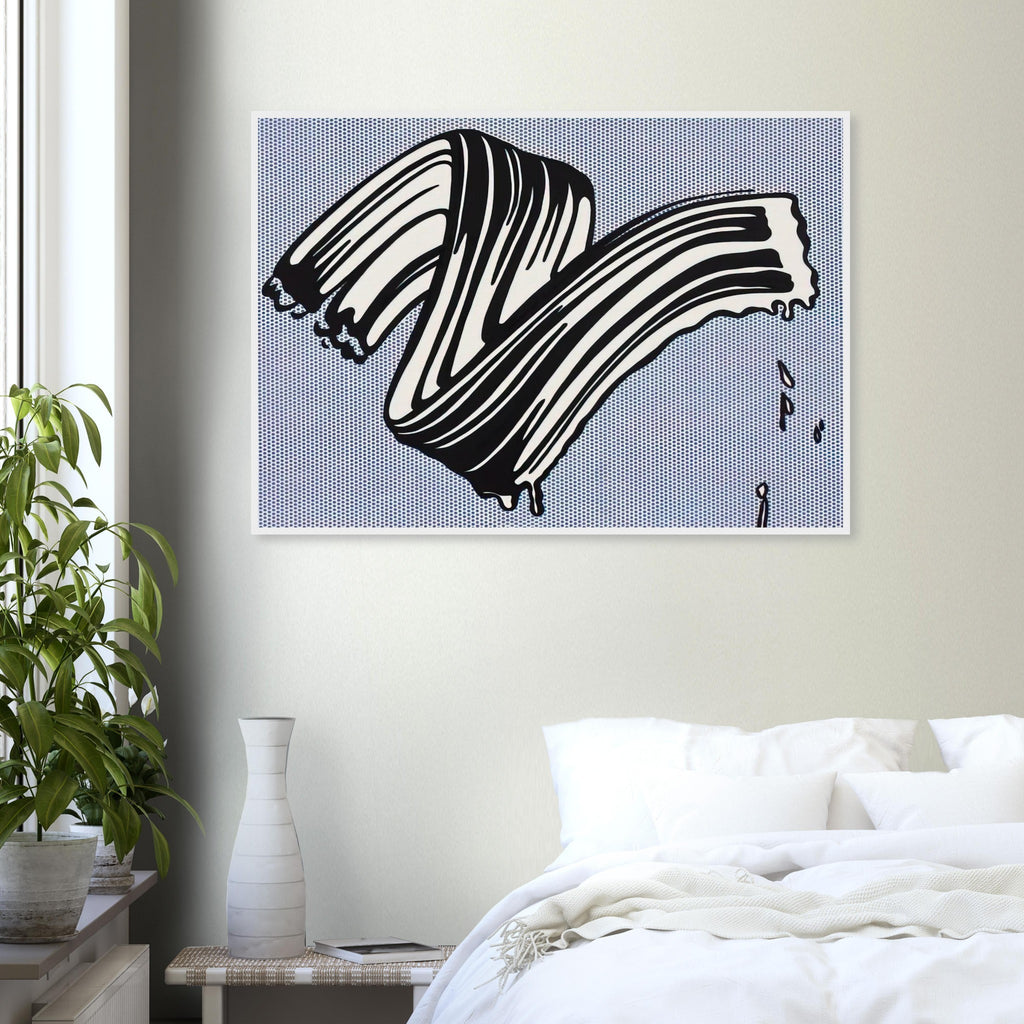 WHITE BRUSHSTROKE I 1965 Framed Poster | Roy Lichtenstein Framed Prints Wall Art | Roy Lichtenstein Shop