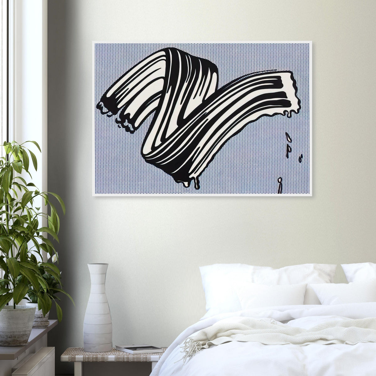 WHITE BRUSHSTROKE I 1965 Framed Poster | Roy Lichtenstein Framed Prints Wall Art | Roy Lichtenstein Shop