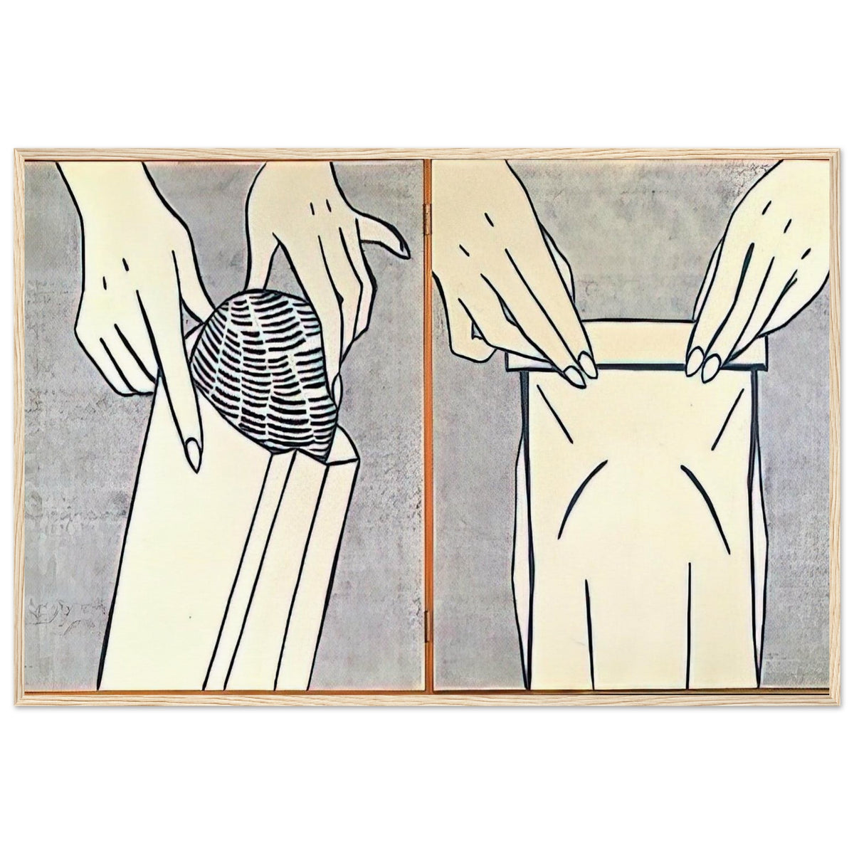 BREAD IN BAG 1961 Framed Poster | Roy Lichtenstein Framed Prints Wall Art | Roy Lichtenstein Shop