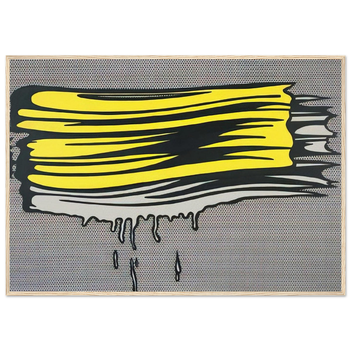 YELLOW AND WHITE BRUSHSTROKES 1965 Framed Poster | Roy Lichtenstein Framed Prints Wall Art | Roy Lichtenstein Shop