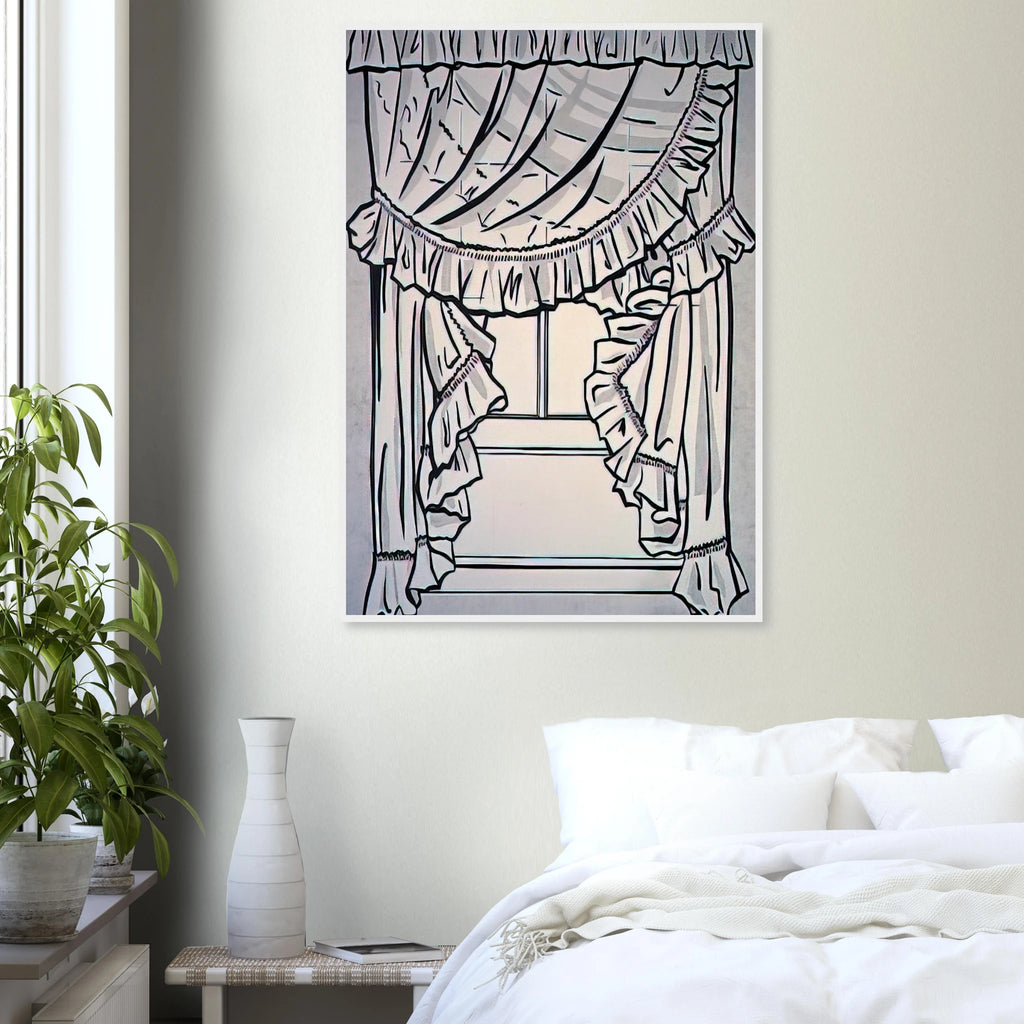 CURTAINS 1962 Framed Poster | Roy Lichtenstein Framed Prints Wall Art | Roy Lichtenstein Shop
